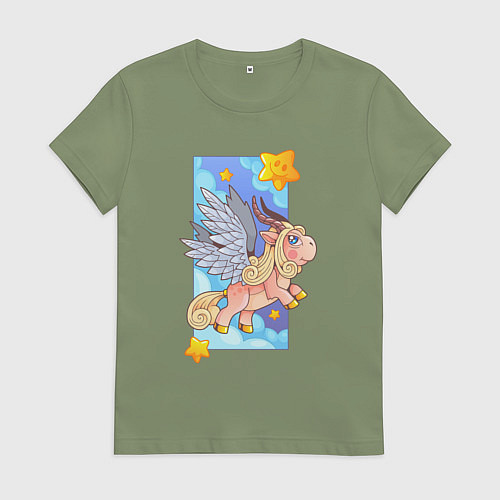 Женская футболка Пони пегас / Авокадо – фото 1