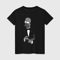 Женская футболка Homer godfather