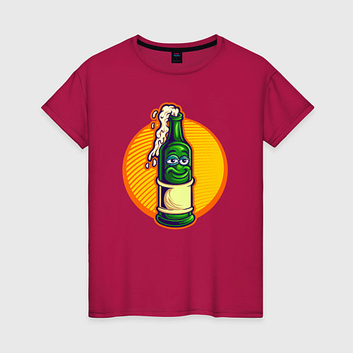 Женская футболка Пенное в бутылке / Маджента – фото 1