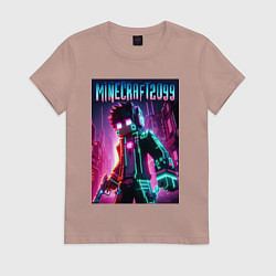 Женская футболка Minecraft - ai art fantasy neon