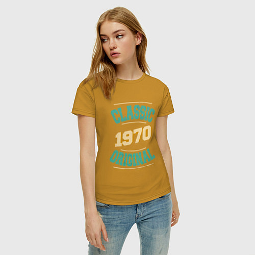 Женская футболка 1970 классика / Горчичный – фото 3