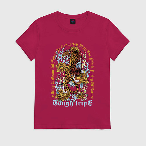 Женская футболка Eough tripe / Маджента – фото 1