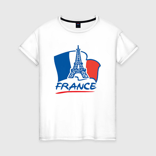 Женская футболка France / Белый – фото 1