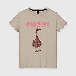 Женская футболка Гусси - клетка шотландка