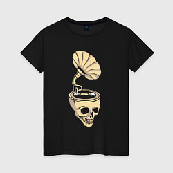 Женская футболка Skull vinyl
