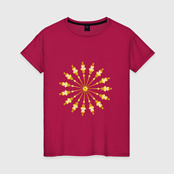 Женская футболка Мандала из золотых стрел