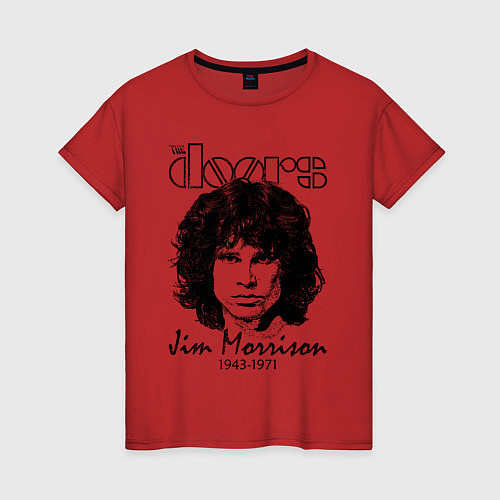 Женская футболка The Doors Jim Morrison / Красный – фото 1