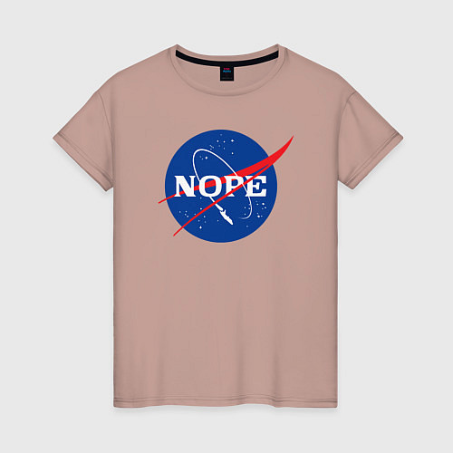 Женская футболка Nope NASA / Пыльно-розовый – фото 1