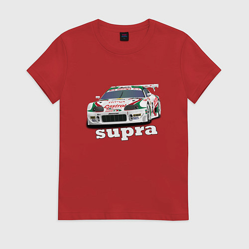 Женская футболка Toyota Supra Castrol 36 / Красный – фото 1