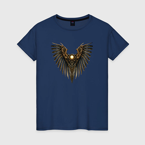 Женская футболка Знак крыльев / Тёмно-синий – фото 1