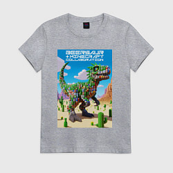 Женская футболка Minecraft and beersaur - ai art collaboration