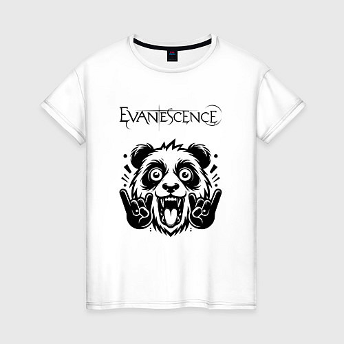 Женская футболка Evanescence - rock panda / Белый – фото 1