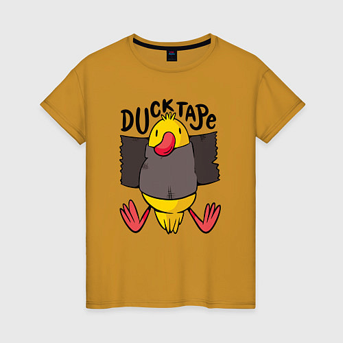 Женская футболка Duck tape / Горчичный – фото 1