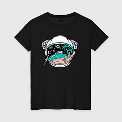 Женская футболка Море и космос в скафандре