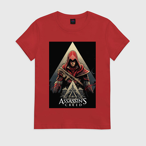 Женская футболка Assassins creed красный костюм / Красный – фото 1