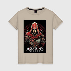 Женская футболка Assassins creed профиль игрока