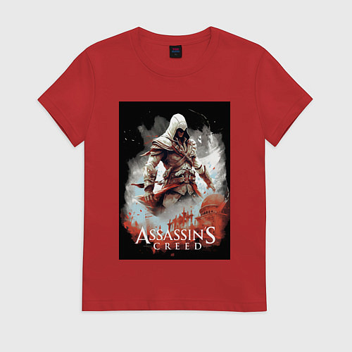Женская футболка Assassins creed poster / Красный – фото 1