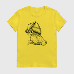 Женская футболка Новогодняя корова