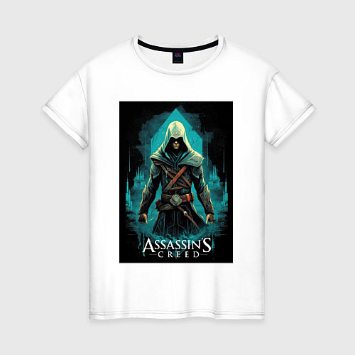 Женская футболка Assassins creed изумрудный туман / Белый – фото 1