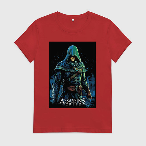 Женская футболка Assassins creed в капюшоне / Красный – фото 1