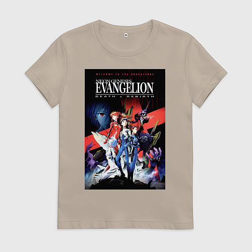 Женская футболка Рей Аянами Аска Лэнгли Сорью / Миндальный – фото 1