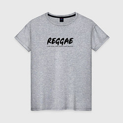 Женская футболка Reggae music in black white