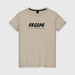 Женская футболка Reggae music in black white