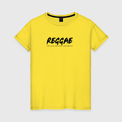 Женская футболка Reggae music in black white