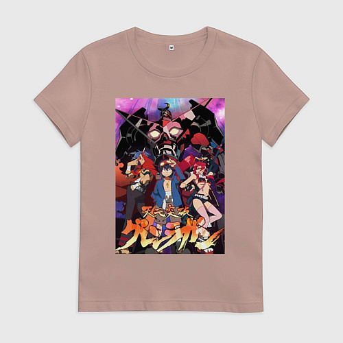 Женская футболка Гуррен-Лаганн Симон Ёко Литтнер / Пыльно-розовый – фото 1