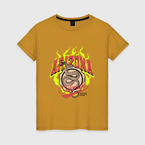 Женская футболка Аризонская гадюка / Горчичный – фото 1