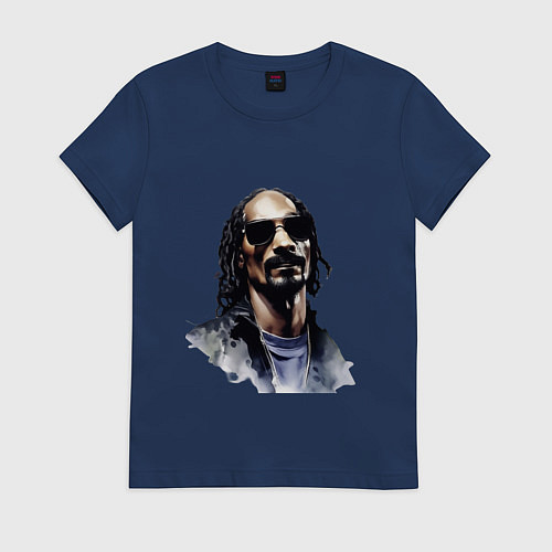 Женская футболка Snoop dog / Тёмно-синий – фото 1