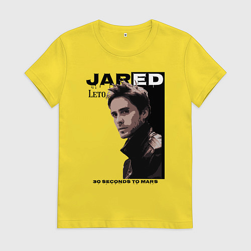 Женская футболка Jared Joseph Leto 30 Seconds To Mars / Желтый – фото 1
