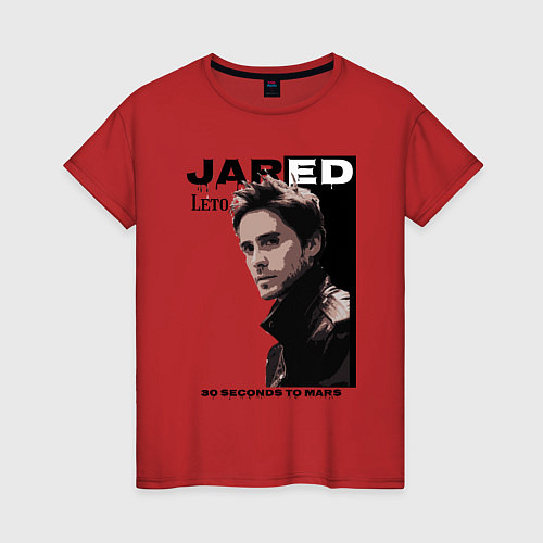 Женская футболка Jared Joseph Leto 30 Seconds To Mars / Красный – фото 1