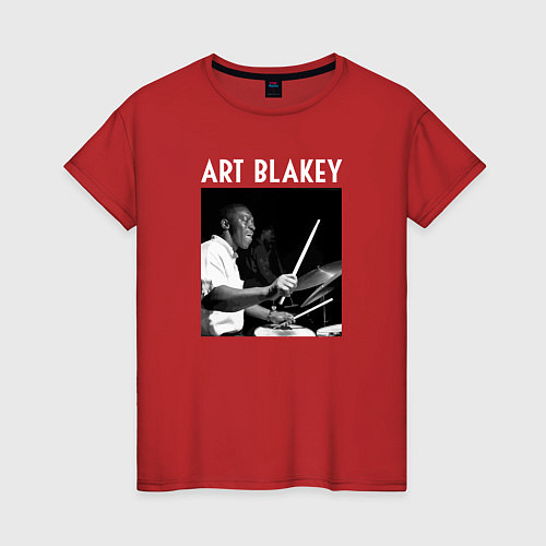 Женская футболка Jazz legend Art Blakey / Красный – фото 1