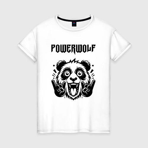 Женская футболка Powerwolf - rock panda / Белый – фото 1