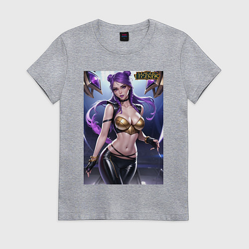 Женская футболка Akali Kda League Of Legends / Меланж – фото 1