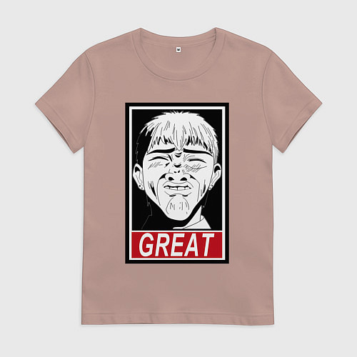 Женская футболка Эйкити Онидзука преподаватель мем / Пыльно-розовый – фото 1