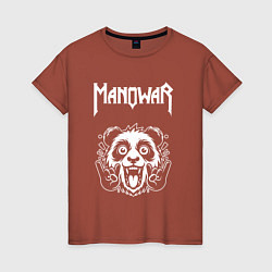 Женская футболка Manowar rock panda