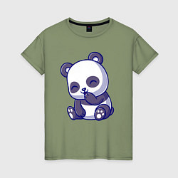 Женская футболка Смеющаяся панда