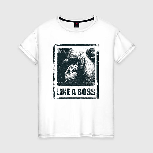 Женская футболка Like a boss / Белый – фото 1