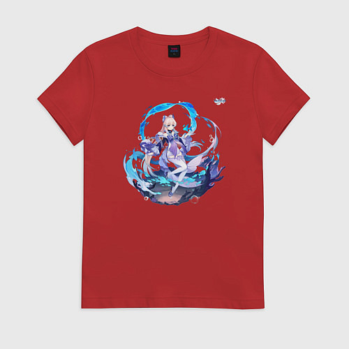Женская футболка Сангономия Кокоми из Геншин Импакт / Красный – фото 1