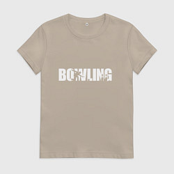 Женская футболка Боулинг
