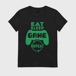 Женская футболка Есть спать игры