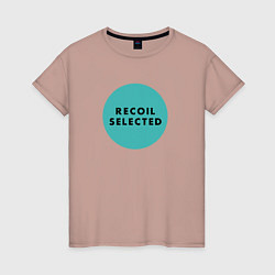 Футболка хлопковая женская Recoil - Wilders circle, цвет: пыльно-розовый