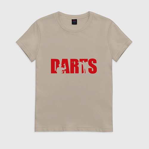 Женская футболка Darts red / Миндальный – фото 1