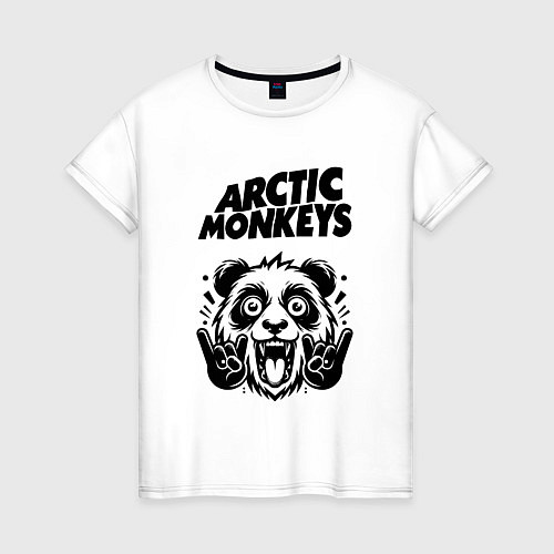 Женская футболка Arctic Monkeys - rock panda / Белый – фото 1