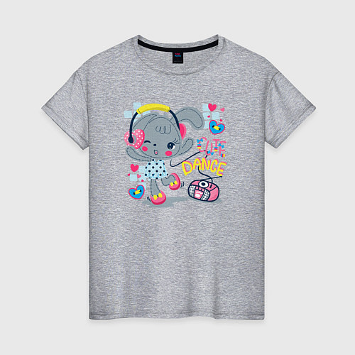 Женская футболка Cute dance / Меланж – фото 1