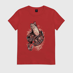 Женская футболка Руки молящегося