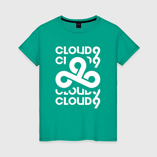 Женская футболка Cloud9 - in logo / Зеленый – фото 1