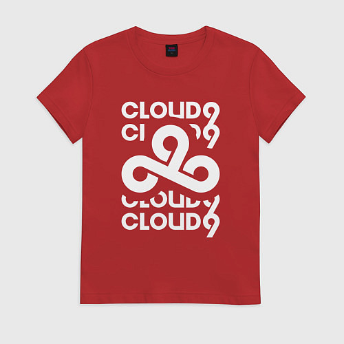 Женская футболка Cloud9 - in logo / Красный – фото 1